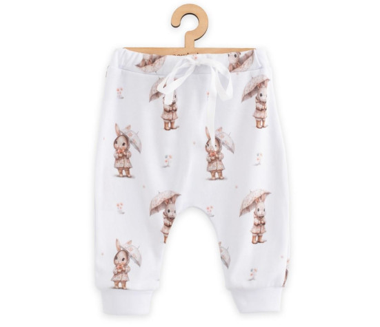 Dětské bavlněné kalhoty Jogger New Baby For Babies bunny, Hnědá 80 (9-12m)