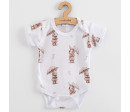 Kojenecké body s krátkým rukávem New Baby For Babies bunny, Hnědá 80 (9-12m)