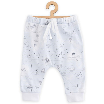 Dětské bavlněné kalhoty Jogger New Baby For Babies ocean, Modrá 86 (12-18m)