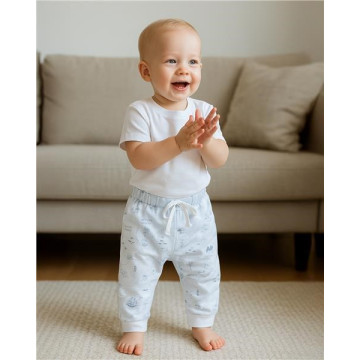 Dětské bavlněné kalhoty Jogger New Baby For Babies ocean, Modrá 86 (12-18m)