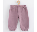 Kojenecká mušelínová souprava tričko a kalhoty New Baby lavender, Fialová 56 (0-3m)
