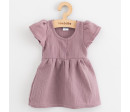 Kojenecké mušelínové šaty New Baby lavender, Fialová 74 (6-9m)
