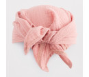 Dětský letní mušelínový šátek s kšiltem New Baby pink, Růžová 80/86