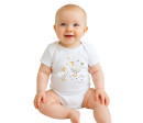 Dětské body s potiskem New Baby Husičky - krátký rukáv, Bílá 56 (0-3m)