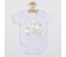 Dětské body s potiskem New Baby Husičky - krátký rukáv, Bílá 74 (6-9m)