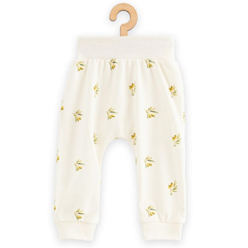 Kojenecké kalhoty z organické bavlny New Baby Olivy, Béžová 62 (3-6m)