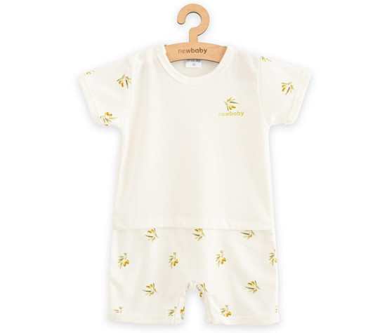 Kojenecký letní overal z organické bavlny New Baby Olivy, Béžová 80 (9-12m)