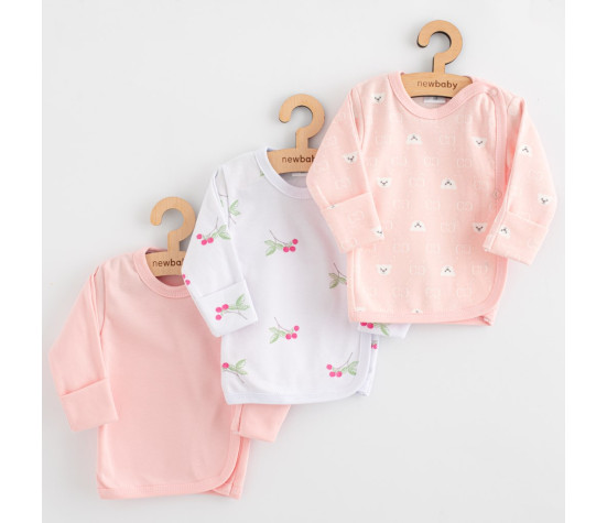 Kojenecká košilka New Baby Classic II 3ks girl, Růžová 50