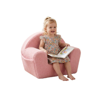 Dětské křeslo s boční kapsou New Baby Teddy pink, Růžová