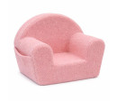 Dětské křeslo s boční kapsou New Baby Teddy pink, Růžová