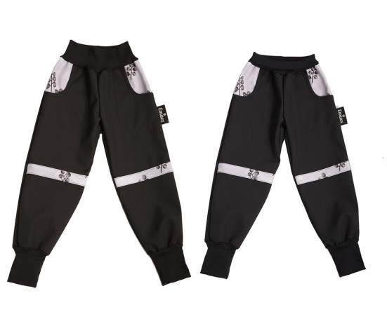 Dětské Soft kalhoty Grey Blooms