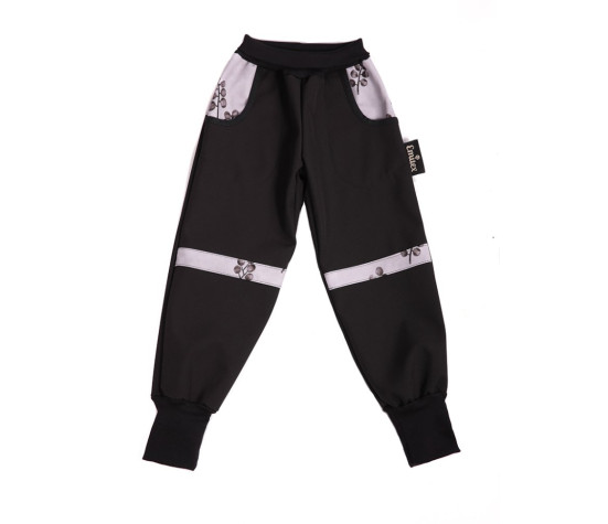 Dětské Soft kalhoty Grey Blooms