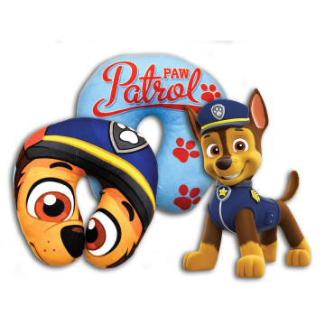 Dětský cestovní polštářek Paw Patrol do auta – opěrka hlavy, modrý
