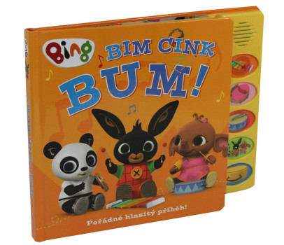 Zvuková knížka Králíček Bing - Bim Cink bum na baterie CZ verze 28x22cm