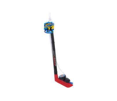 Hokejka 2ks s pukem 2ks plast 60cm v síťce