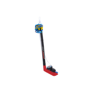Hokejka 2ks s pukem 2ks plast 60cm v síťce