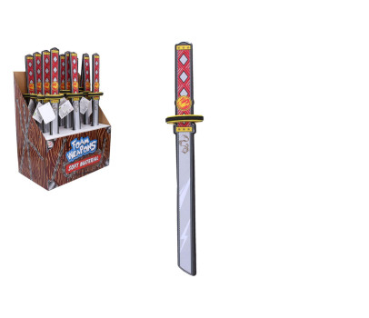 Meč katana pěnový měkký 54cm 12ks v boxu