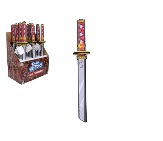 Meč katana pěnový měkký 54cm 12ks v boxu