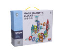 Kuličková dráha magnetická plast 74ks s doplňky v krabici 31x25x8cm