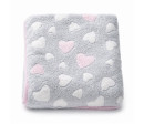 Dětská deka New Baby 80x90 heart pink, Růžová