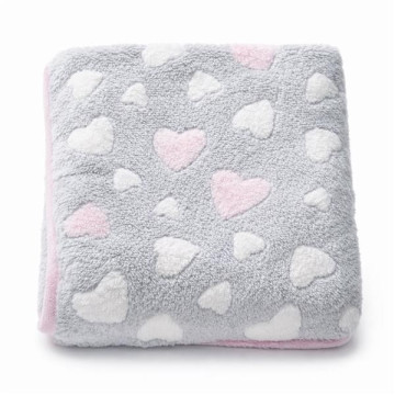 Dětská deka New Baby 80x90 heart pink, Růžová