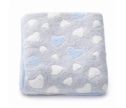 Dětská deka New Baby 80x90 heart blue, Modrá