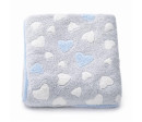 Dětská deka New Baby 80x90 heart blue, Modrá