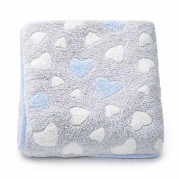 Dětská deka New Baby 80x90 heart blue, Modrá