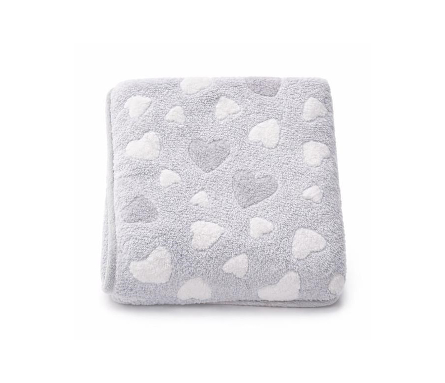 Dětská deka New Baby 80x90 heart grey, Šedá Dětská deka New Baby 80x90 heart grey, Šedá