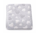 Dětská deka New Baby 80x90 heart grey, Šedá