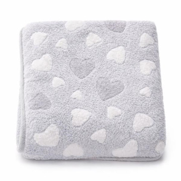 Dětská deka New Baby 80x90 heart grey, Šedá