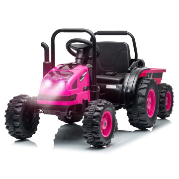 Elektrický traktor s vlečkou Milly Mally Farmer růžový, Růžová