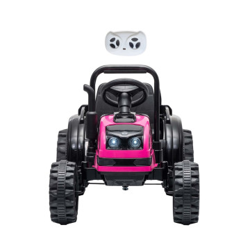 Elektrický traktor s vlečkou Milly Mally Farmer růžový, Růžová