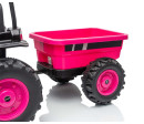 Elektrický traktor s vlečkou Milly Mally Farmer růžový, Růžová Elektrický traktor s vlečkou Milly Mally Farmer růžový, Růžová
