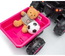 Elektrický traktor s vlečkou Milly Mally Farmer růžový, Růžová Elektrický traktor s vlečkou Milly Mally Farmer růžový, Růžová