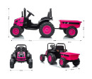 Elektrický traktor s vlečkou Milly Mally Farmer růžový, Růžová Elektrický traktor s vlečkou Milly Mally Farmer růžový, Růžová