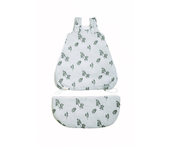 Rostoucí spací pytel mušelín Grey Blooms