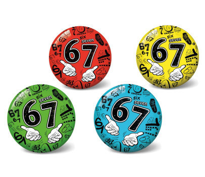 Míč 67/six seven nafouknutý 23 cm 4 barvy