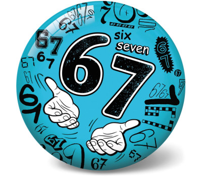 Míč 67/six seven nafouknutý 23 cm 4 barvy