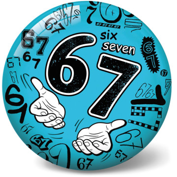 Míč 67/six seven nafouknutý 23 cm 4 barvy