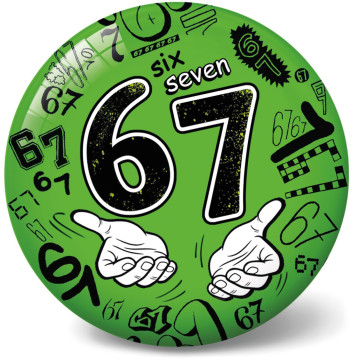 Míč 67/six seven nafouknutý 23 cm 4 barvy