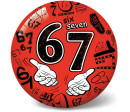 Míč 67/six seven nafouknutý 23 cm 4 barvy