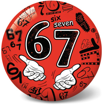 Míč 67/six seven nafouknutý 23 cm 4 barvy