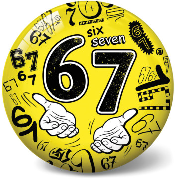 Míč 67/six seven nafouknutý 23 cm 4 barvy