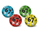 Míč 67/six seven nafouknutý 11cm 4 barvy