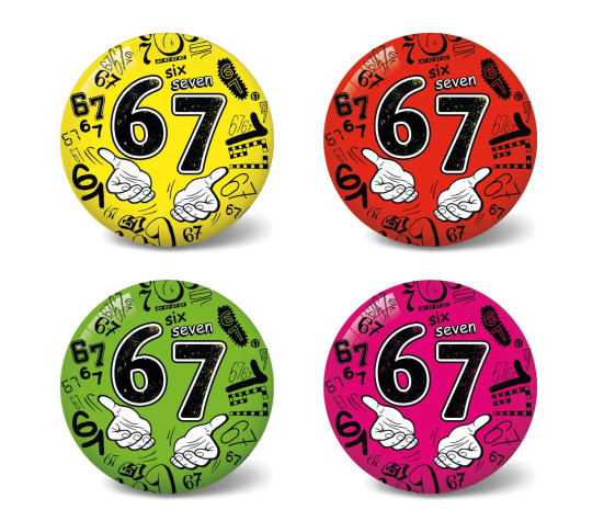 Míč 67/six seven nafouknutý 11cm 4 barvy