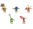 Dinosaurus dřevěný mačkací 5 druhů 10ks v boxu