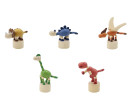 Dinosaurus dřevěný mačkací 5 druhů 10ks v boxu