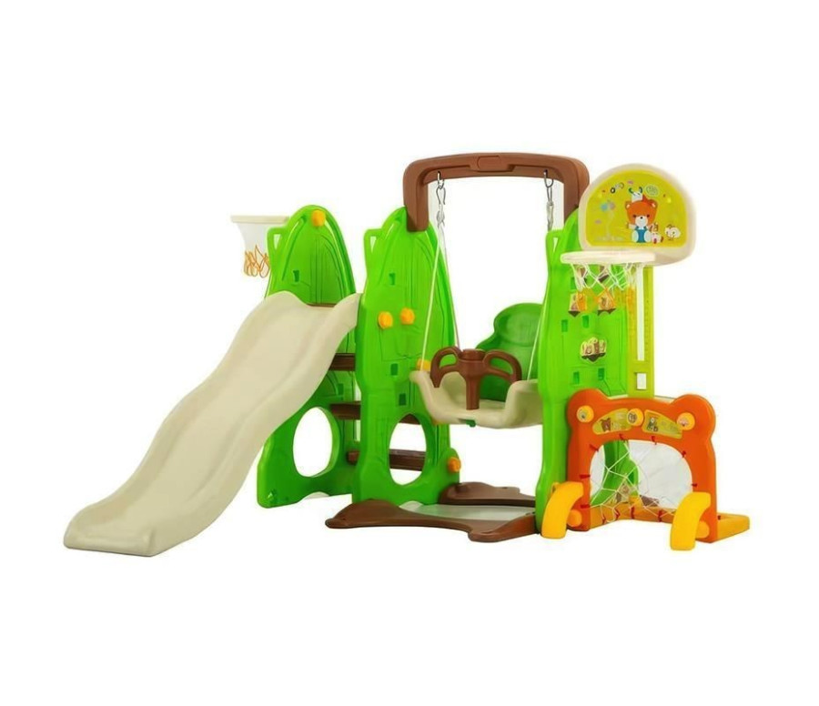 Dětská skluzavka s houpačkou Baby Mix 3v1 baby blue, Multicolor