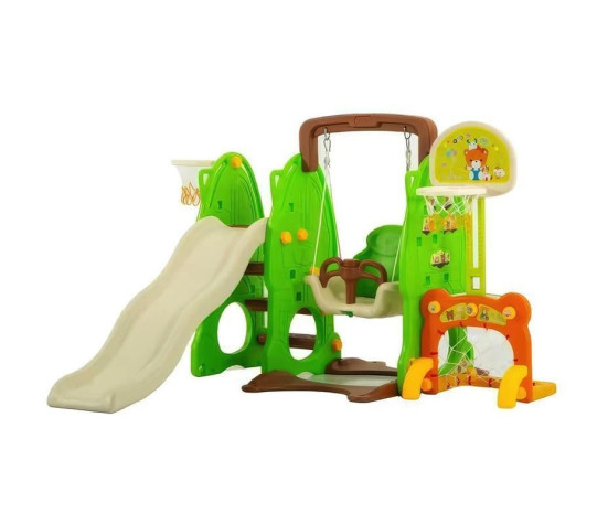 Dětská skluzavka s houpačkou Baby Mix 3v1 baby blue, Multicolor